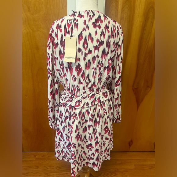 Scotch and Soda long sleeve knee length peplum waist dress size 38 - Picture 2 of 5